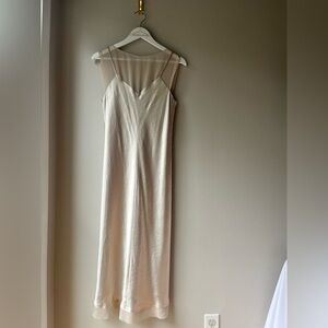 VINCE Cream Sleeveless Silk Dress - NWT